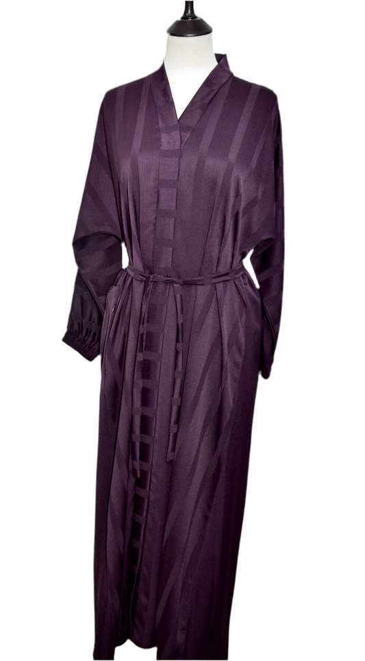 Premium Zoom Lining Open Belt Abaya